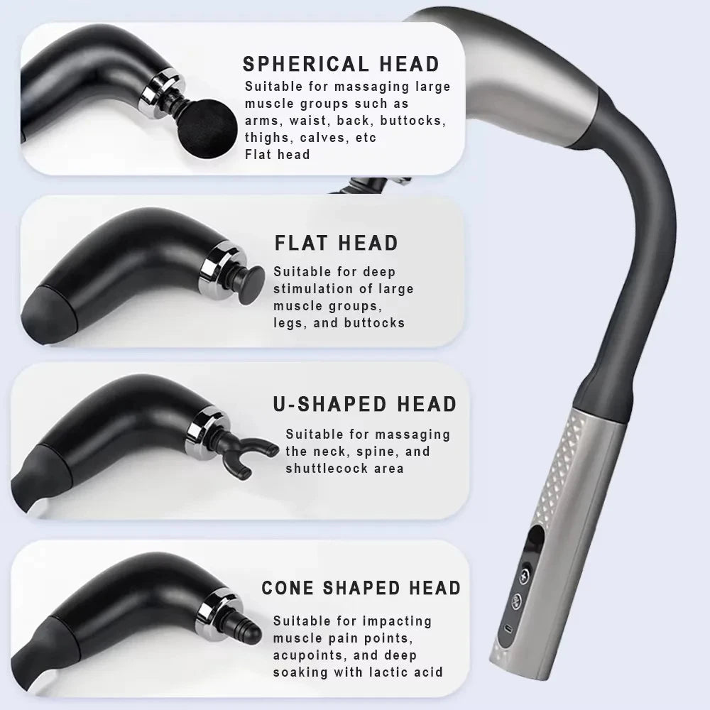 Smart Massage Gun with Extended Handle
