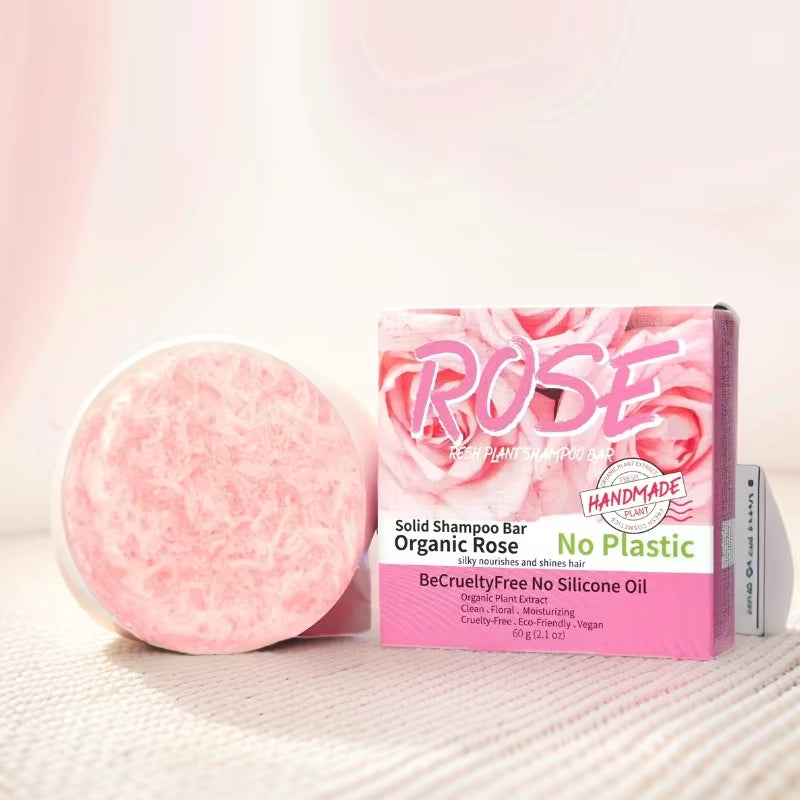 Pink Rose Organic Handmade Shampoo Soap Bar