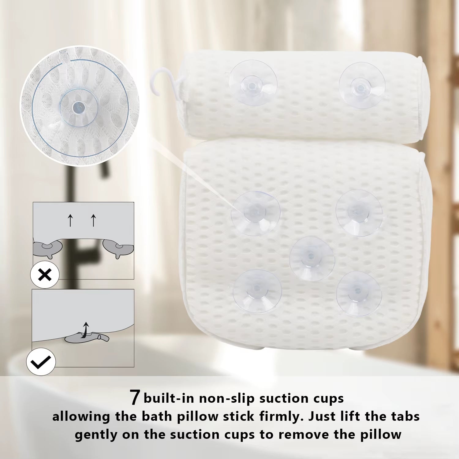Neck Supporting Bath Pillow
