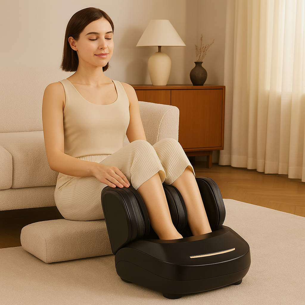 Premium Heated Shiatsu 360 Degree Leg and Foot Massager 