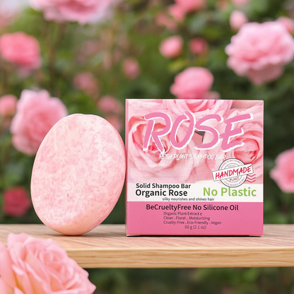 Pink Rose Organic Handmade Shampoo Soap Bar