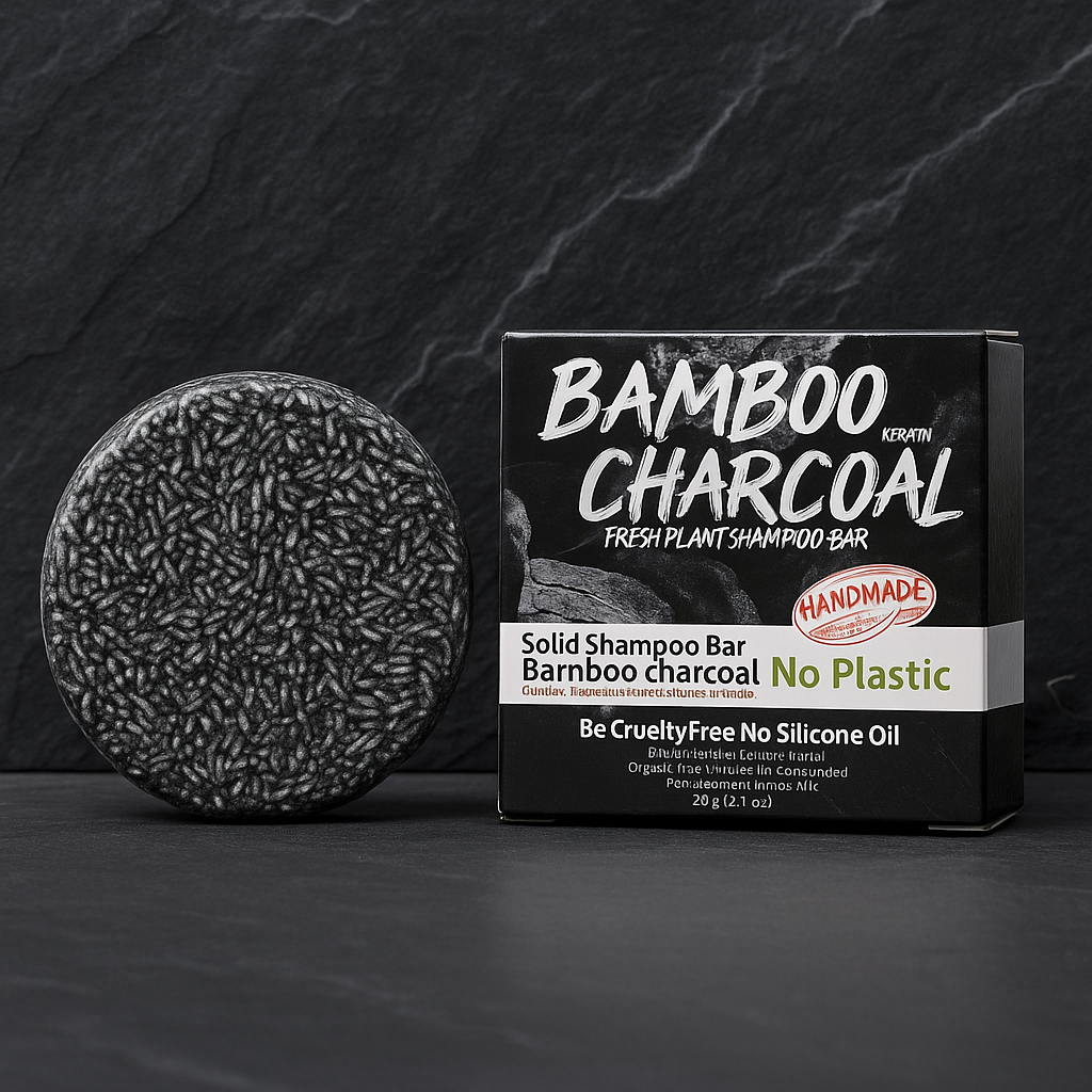 Bamboo Charcoal Organic Handmade Shampoo Soap Bar