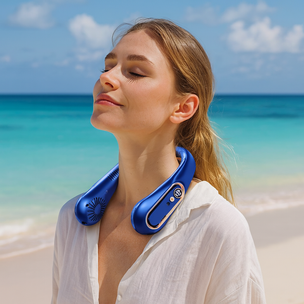 Bladeless Mini Neck Fan - 720 Degree Cooling