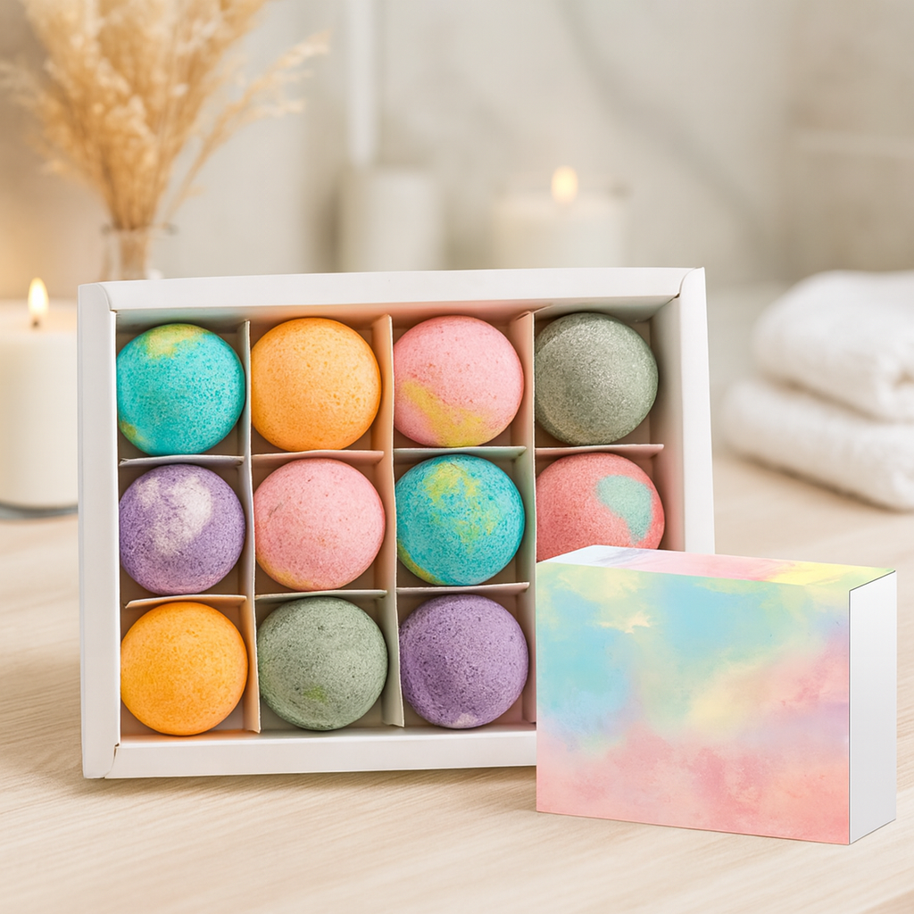 12 Pack Organic Bath Bombs