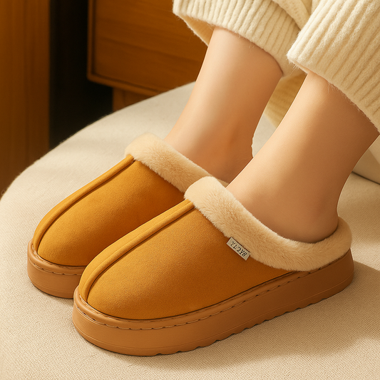 Women's Comfy Thick Sole Anti-Slip Fluffy Slippers