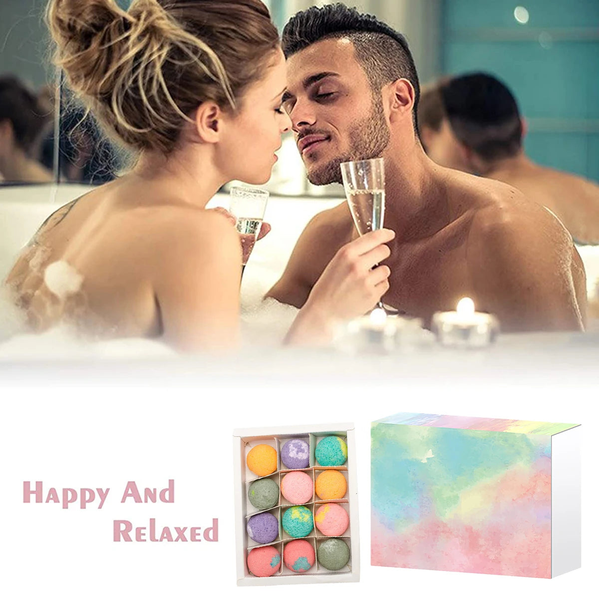 12 Pack Organic Bath Bombs