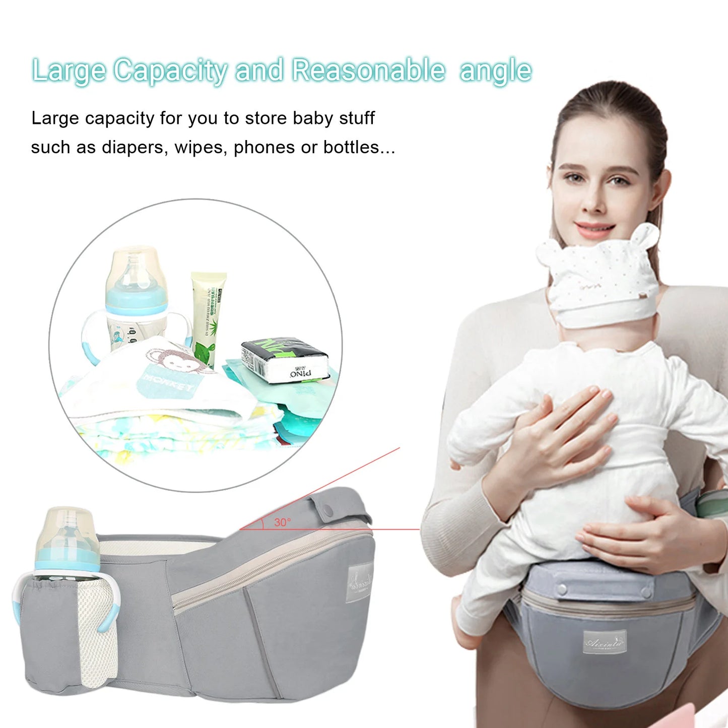 Ergonomic Multifunctional Baby Carrier Travel Backpack