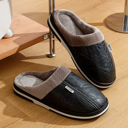 Men's PU Cozy Winter Slippers