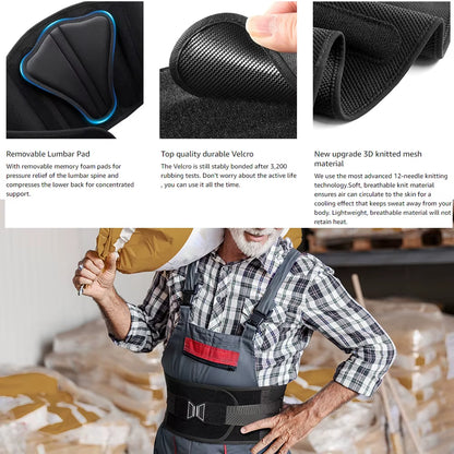 Breathable Lower Lumbar Back Brace
