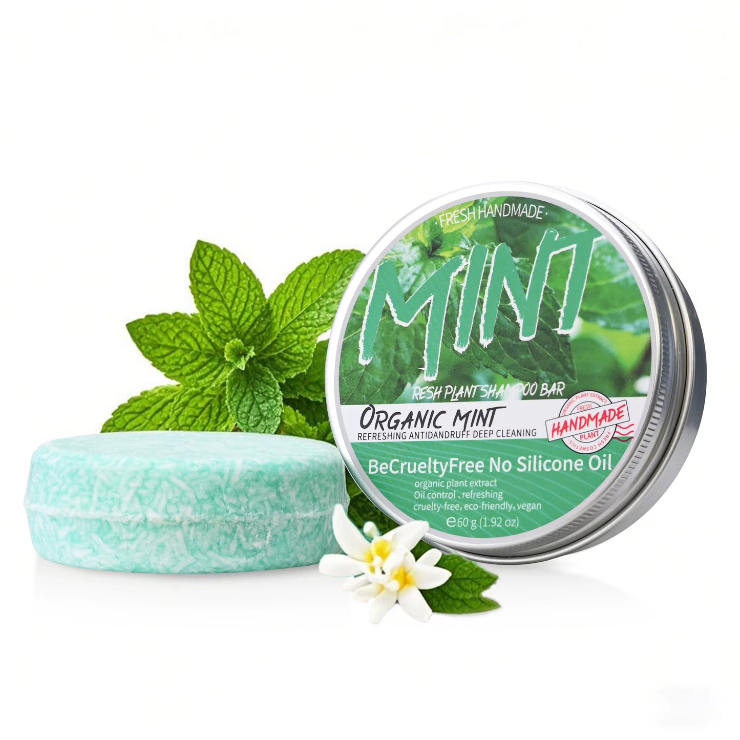 Mint Organic Handmade Shampoo Soap Bar