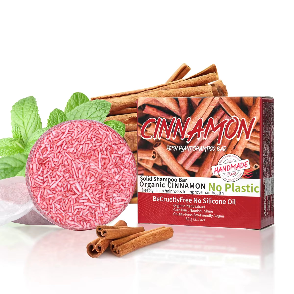 Cinnamon Organic Handmade Shampoo Soap Bar