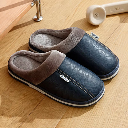 Men's PU Cozy Winter Slippers