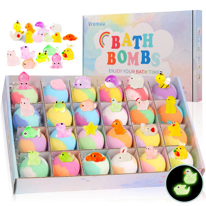 24 Pack Natural Organic Bath Bombs for Kids