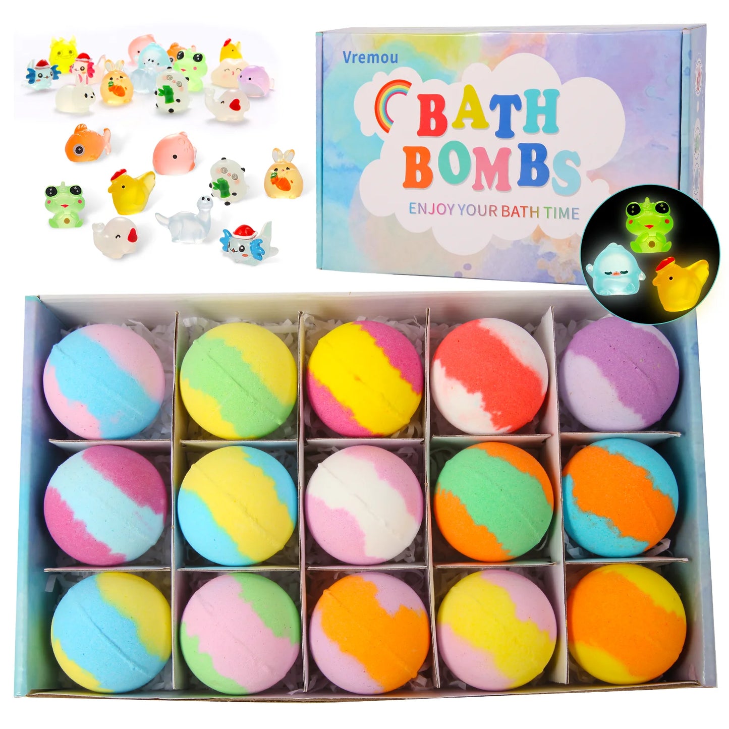 24 Pack Natural Organic Bath Bombs for Kids