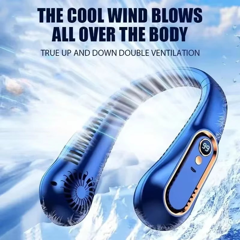 Bladeless Mini Neck Fan - 720 Degree Cooling