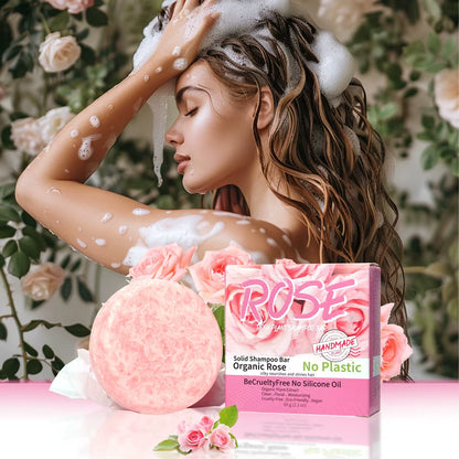 Pink Rose Organic Handmade Shampoo Soap Bar