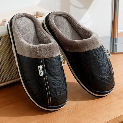 Men's PU Cozy Winter Slippers