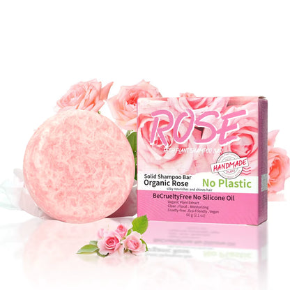Pink Rose Organic Handmade Shampoo Soap Bar