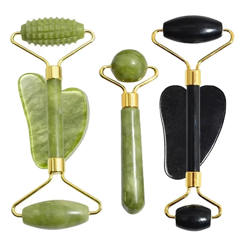 Natural Jade Roller and Massage Sets