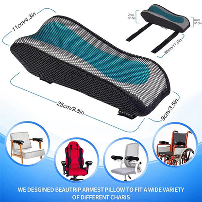 Office Chair Armrest Pad Elbow Pillow Comfortable Support Cushion Memory Foam Inner Core Sofa Cushion for Home Office Game Chair