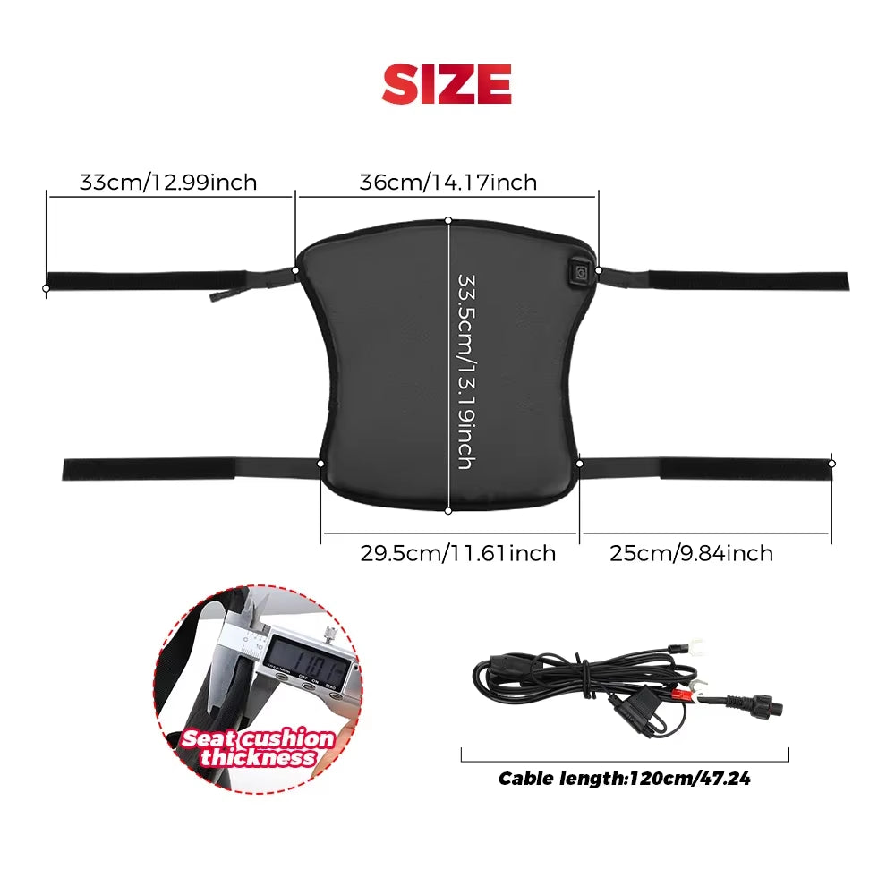 12V Heated Motorcycle Seat Cover