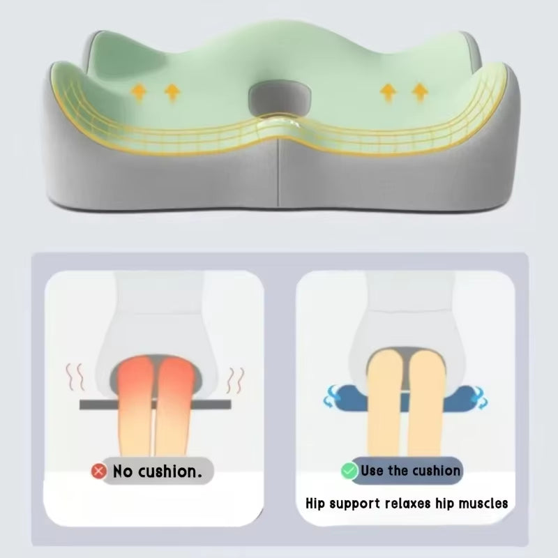 3-Zone Ergonomic Office Seat Cushion