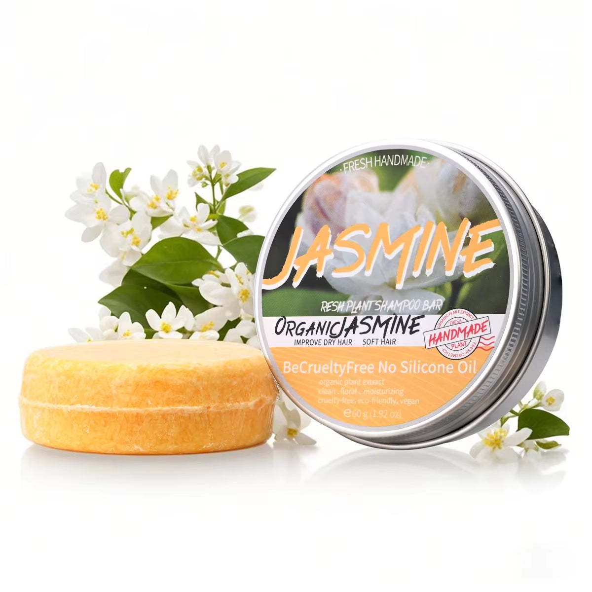 Jasmine Organic Handmade Shampoo Soap Bar