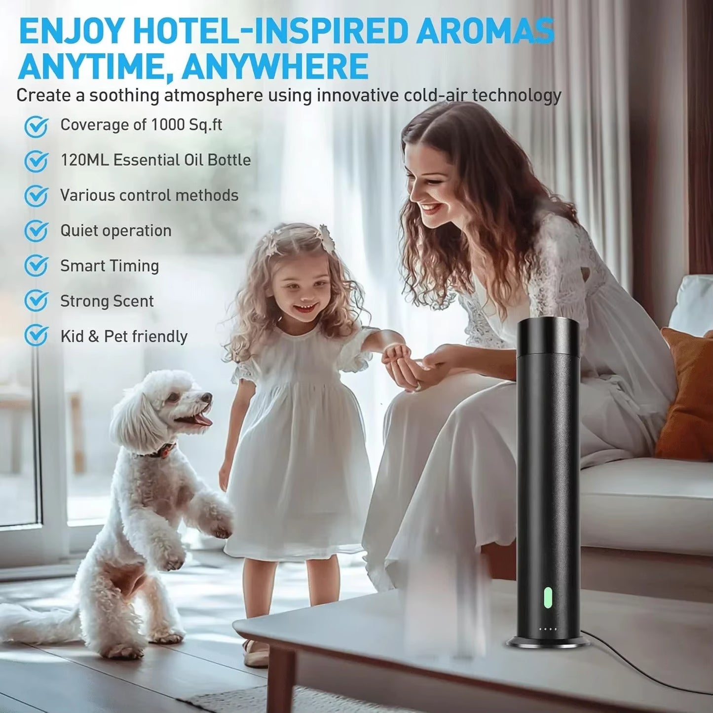 Luxury Tower Aroma Diffuser - 120ml