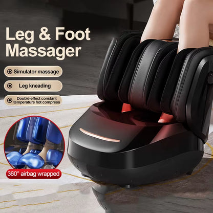 Premium Heated Shiatsu 360 Degree Leg and Foot Massager 